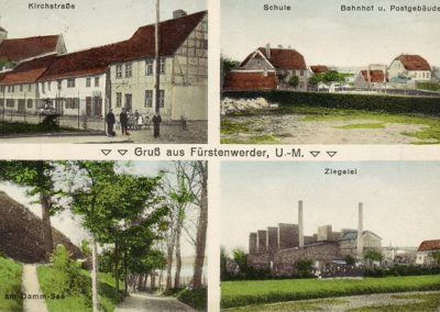 Kirchstraße, Schule, Ziegelei - 1915