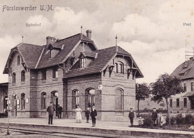 Kreisbahnhof und Post - 1908